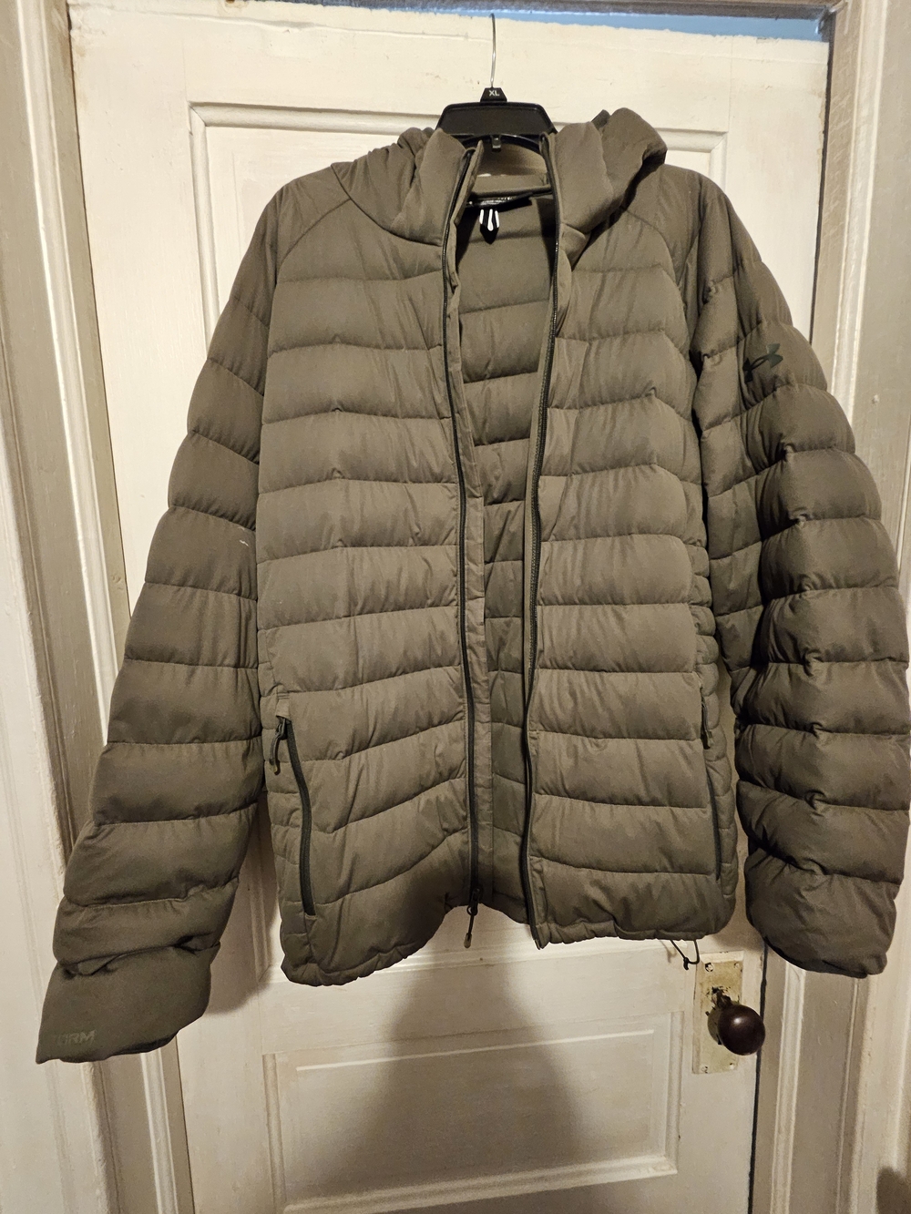 Under Armour Men's Olive Hooded Puffer Jacket